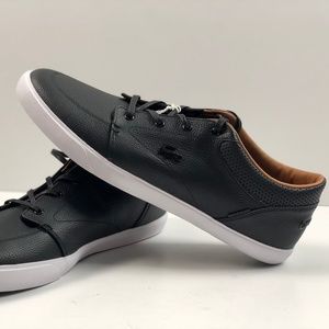 black leather lacoste shoes